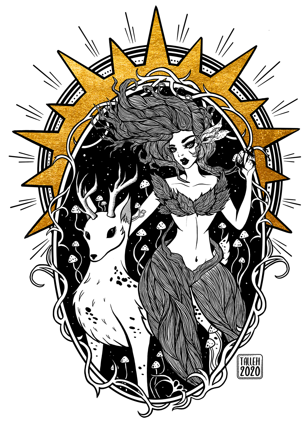 Dryad and Deer
